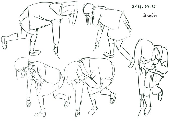 #マンレボ
絵の描けなさがクロッキーにも滲み出てます特に4月18日 