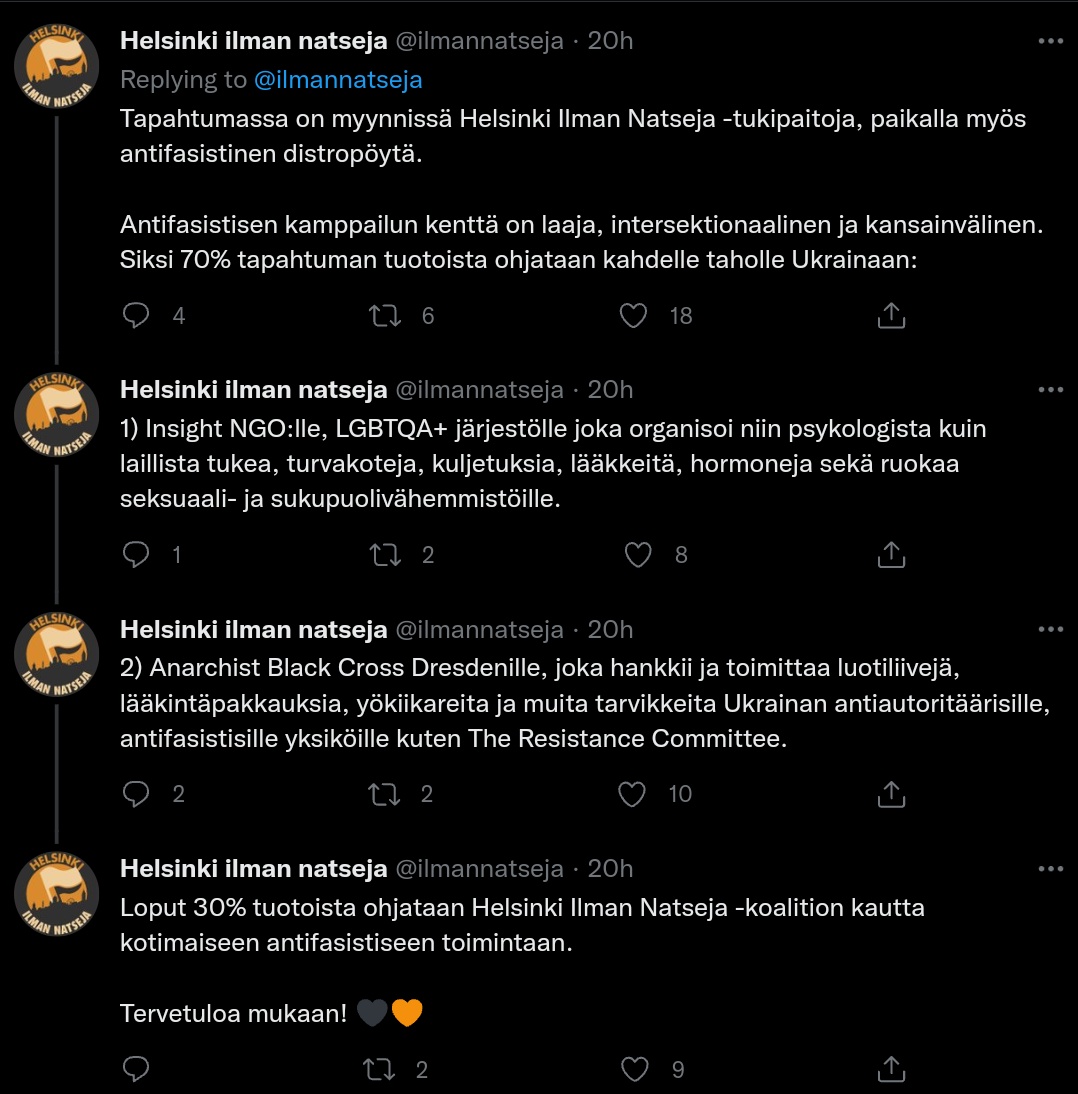kasvismafioso's tweet photo. @Semekiel @AuteroMiia @pbyrokraatti Tukea seksuaalivähemmistöille ja Venäjän hyökkäyssotaa vastaan taistelevalle #ResistanceCommittee'lle - siinäpä putinismia henkeen ja vereen! https://t.co/CLkvcimQYg