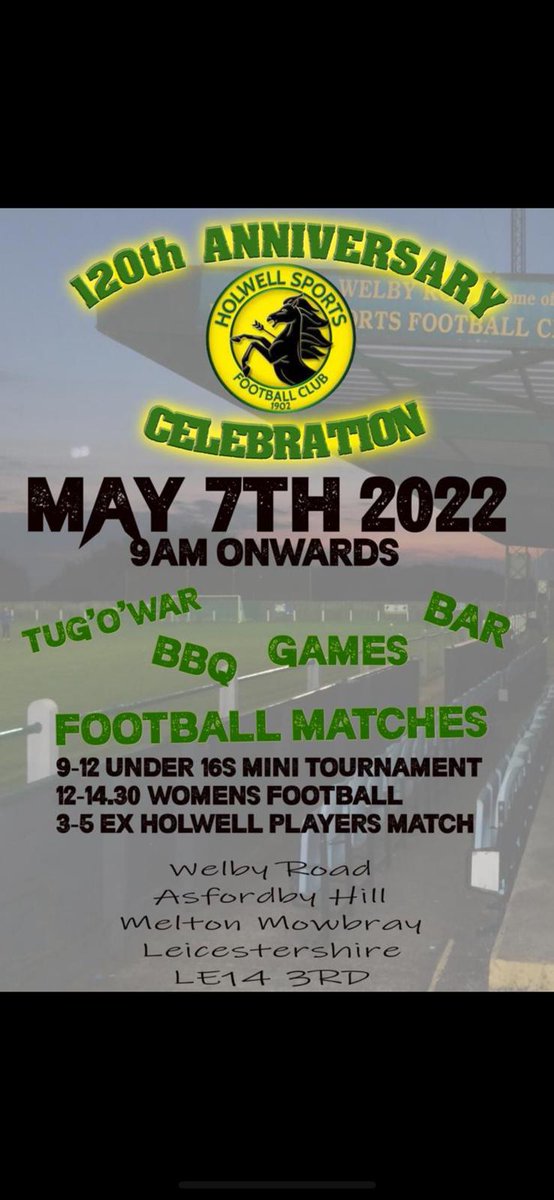 1902Hsfc's tweet photo. Missing football yet? Don't worry, we have you covered. 

This weekend is a day celebration of @1902Hsfc and we welcome you to come and join us. 

@meltontimes @nemmtweets @utdcos @DuncanBrowneNW @SportsEye1 @meltonsports @theeyeradio https://t.co/yT6ILSerKM