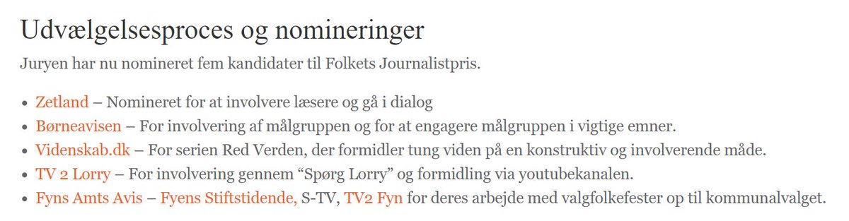 Også stort tillykke til de andre seje nominerede: @Zetland, @borneavisen, @tv2lorry, @faadk_all, @tv2fyn bit.ly/3KMsgR4 #dkmedier @journalistendk @UlrikHaagerup @CGyldensted @trinskjaer @DanskeMedier