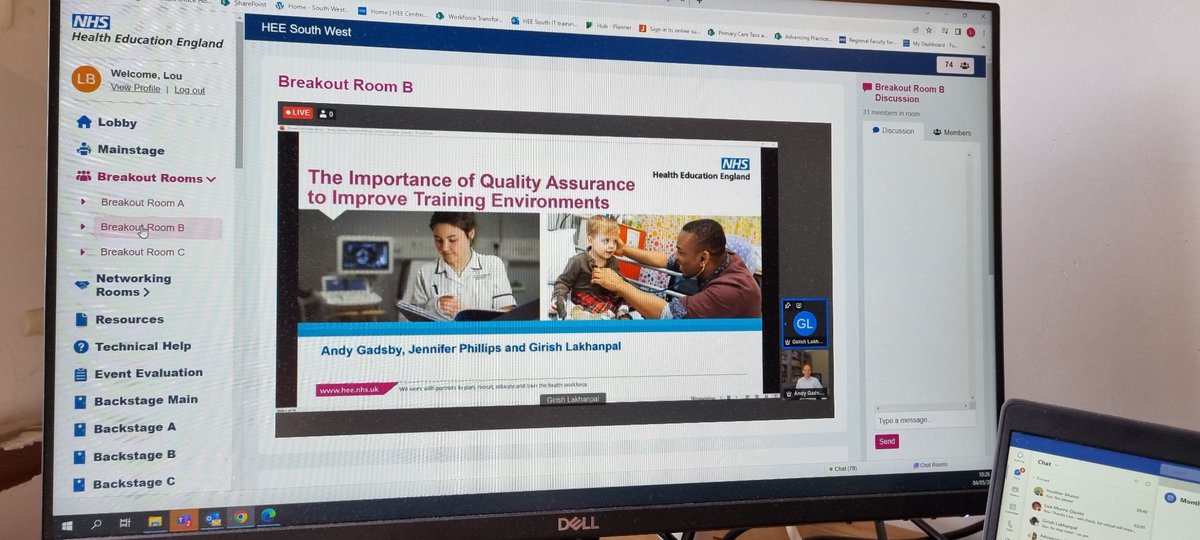 lbuckle01's tweet photo. Next session @NHSHEE_SWest #APNetworkSW is joint between the #AdvancedPractice faculty & the Quality Team talking about quality assurance of learning environments https://t.co/Fxu6R8naQt
