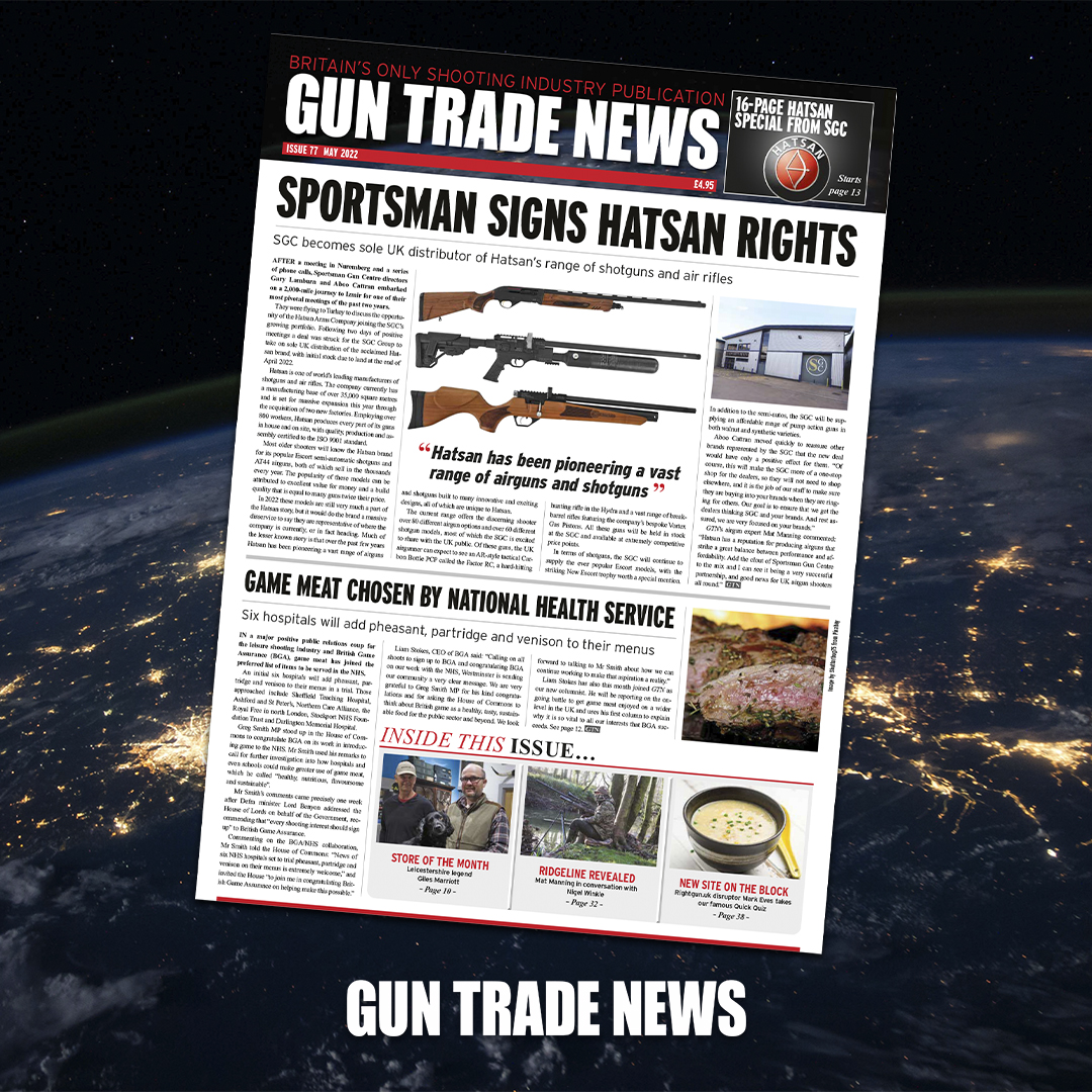 Do you work in the Gun Trade? 

If yes, register at buff.ly/35D4gkn for the digital copy of Gun Trade News. 

Highlights from Issue 77: 
🔸Sportsman signs Hatsan rights 
🔸Best Buys - Blaser F16, Zoli Z-Sport Black 12-bore, and more
🔸James Gower 'Stalking Success'