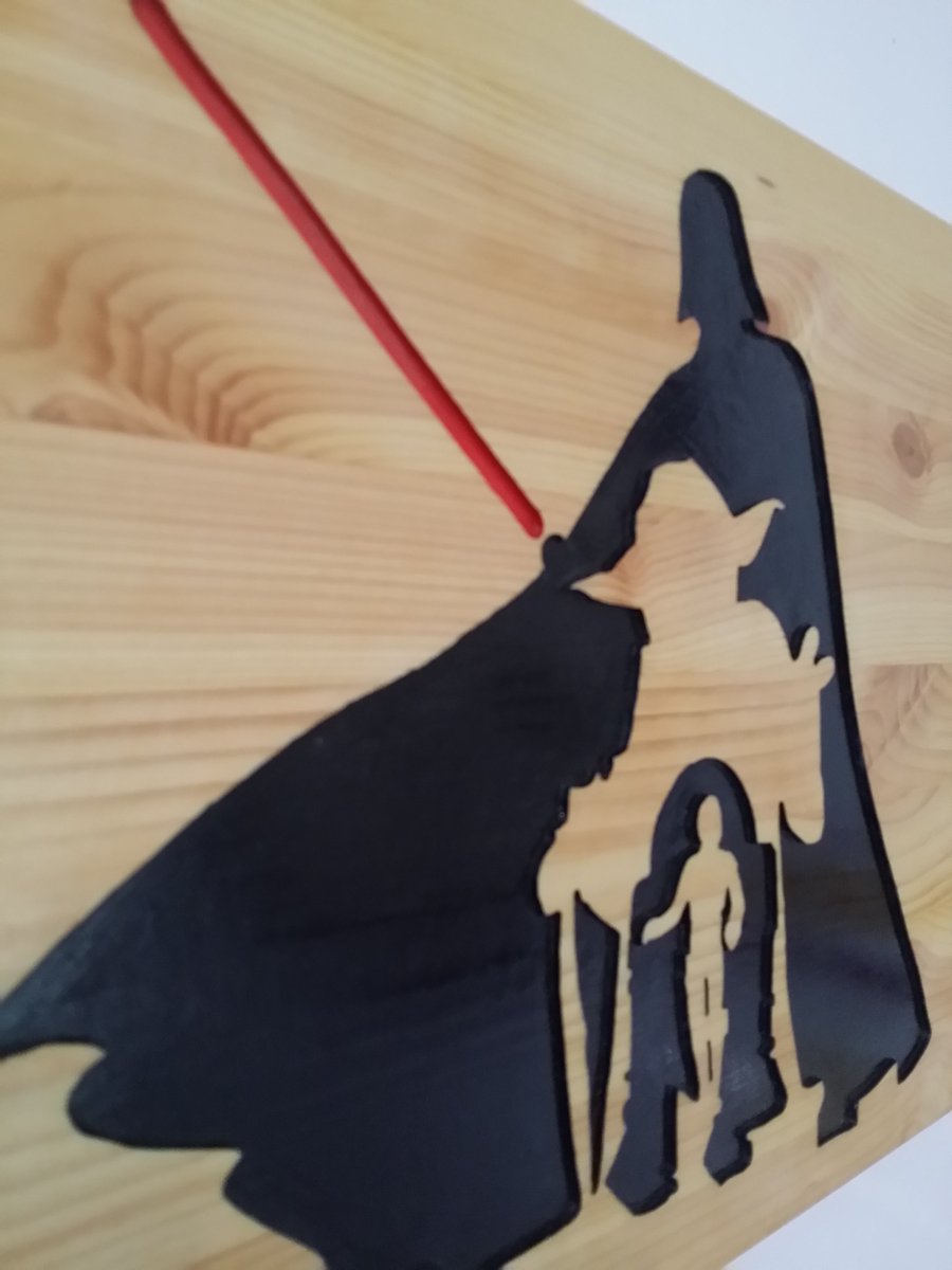 Ian your caretaker has been busy again for may the 4th with this star wars inspired wooden plaque what's even better is the wood is recycled. Pop into the office to have a look and may the 4th be with you. #Maythe4th #Starwarsday