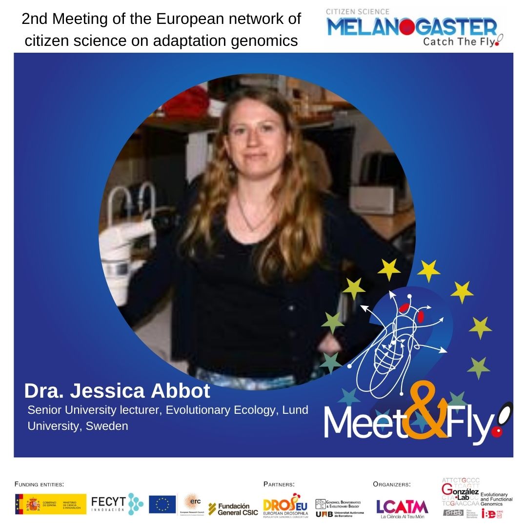 LCATMon's tweet photo. 📣Nos complace anunciar la participación como invitada especial de Jessica Abbot
Senior University lecturer, Evolutionary Ecology, Lund University, Sweden, y miembr@ de @Dros_EU quien nos presenta :
Why care about fruit flies?🪰
en el #MeetAndFly 2 🪰 del 5 de mayo. https://t.co/MGq624rabd