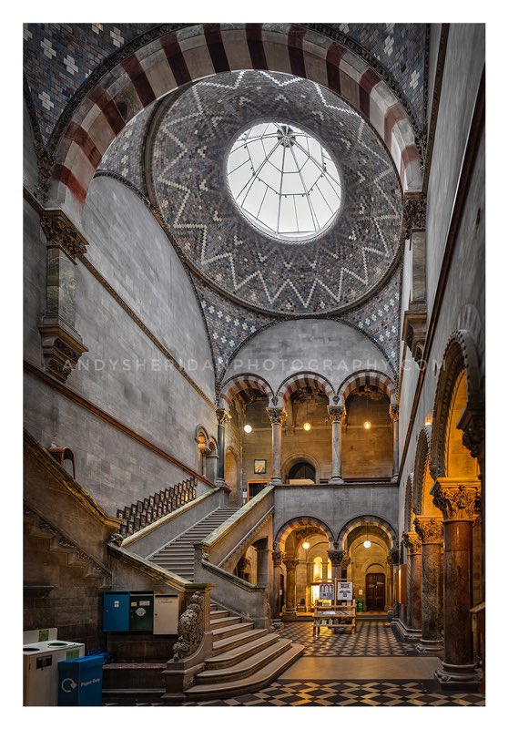 My favourite building in the country; the magnificent Museum Building in Trinity College Dublin, by Deane &amp; Woodward, 1857

A panorama composed of 22 individual photos

#Ireland #Dublin #architecture #photography #architecturephotography