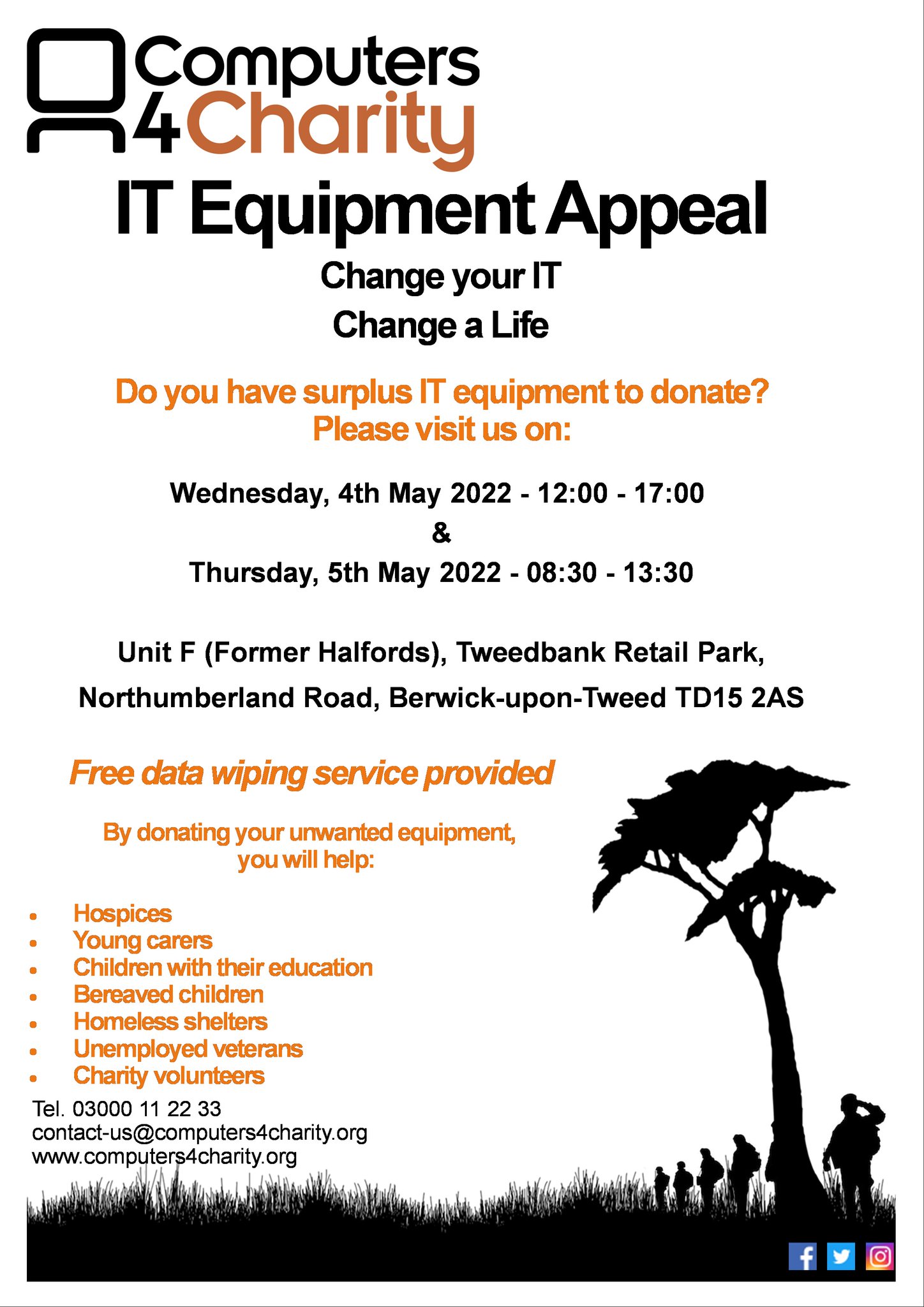 Computers 4 Charity on Twitter "We are in Berwickupontweed today and tomorrow! Do you have