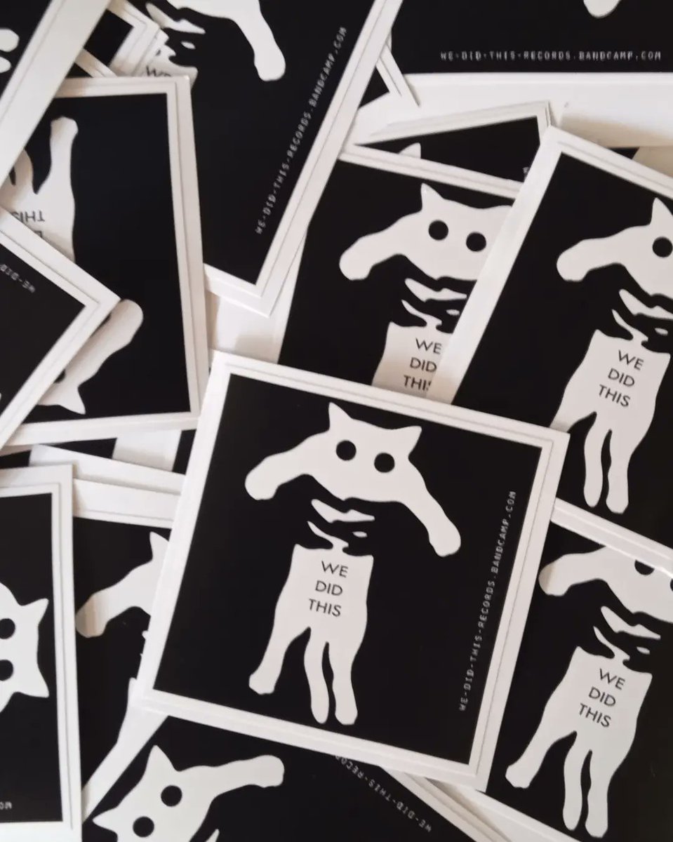 MerchOnDemandSA's tweet photo. Stickers for @WeDidThisRecord. Anti fascist punk rockin' kitty lovin' fun. Love you guys! #Merch #merchandise #punkrock #southafrica #artistmerch #sticker #stickerporn #kiff https://t.co/1dC7qpKOoh