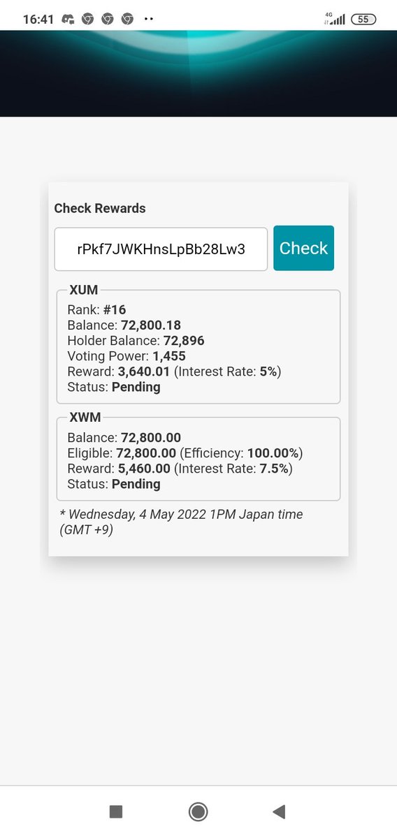 hartonoliu2's tweet photo. @XRPL_XUM Please advice ..! why the rewards is 5 ℅ instead of 7 ℅ ? https://t.co/1AejwKY93P