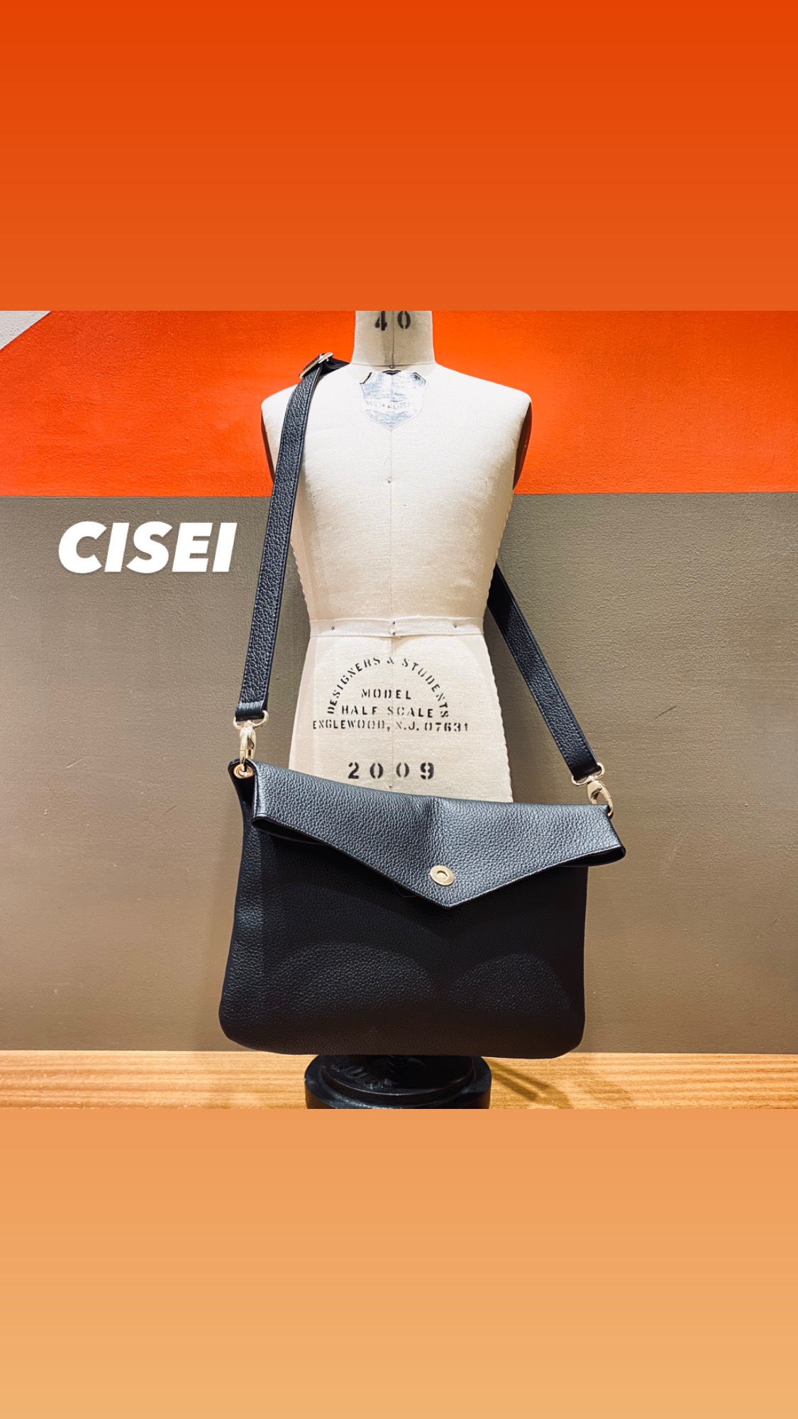 【新品未使用✴️】Cisei シセイ 2way レザーハンドショルダーバッグ Cisei(シセイ) フラップレザー2WAYバッグ ライトブラウン｜【公式