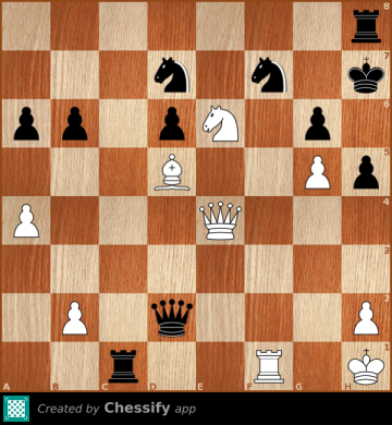 ChessifyMe's tweet photo. #TuesdayPuzzle by the #personoftheday Pentala Harikrishna.
White mates in 2.
Game: P Harikrishna vs Loek Van Wely, Wijk aan Zee, 2013.
Created by Chessify mobile application https://t.co/Wlc39nJfN5
#chesstactics #chessgames https://t.co/xBRYVx1vwz