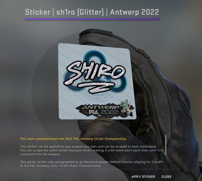 piratz0r's tweet photo. @CSGO @pglesports @Cloud9
wtf if that? EXPLAIN PLEASE!
@sh1rocsgo
and
@Ax1LeGOD
supports russian aggression in Ukraine and put Z in their stickers and you allow it? im gonna BOYCOTT this pickem and not gonna buy pass. #BOYCOTTVALVE https://t.co/qOPbsiCwrL