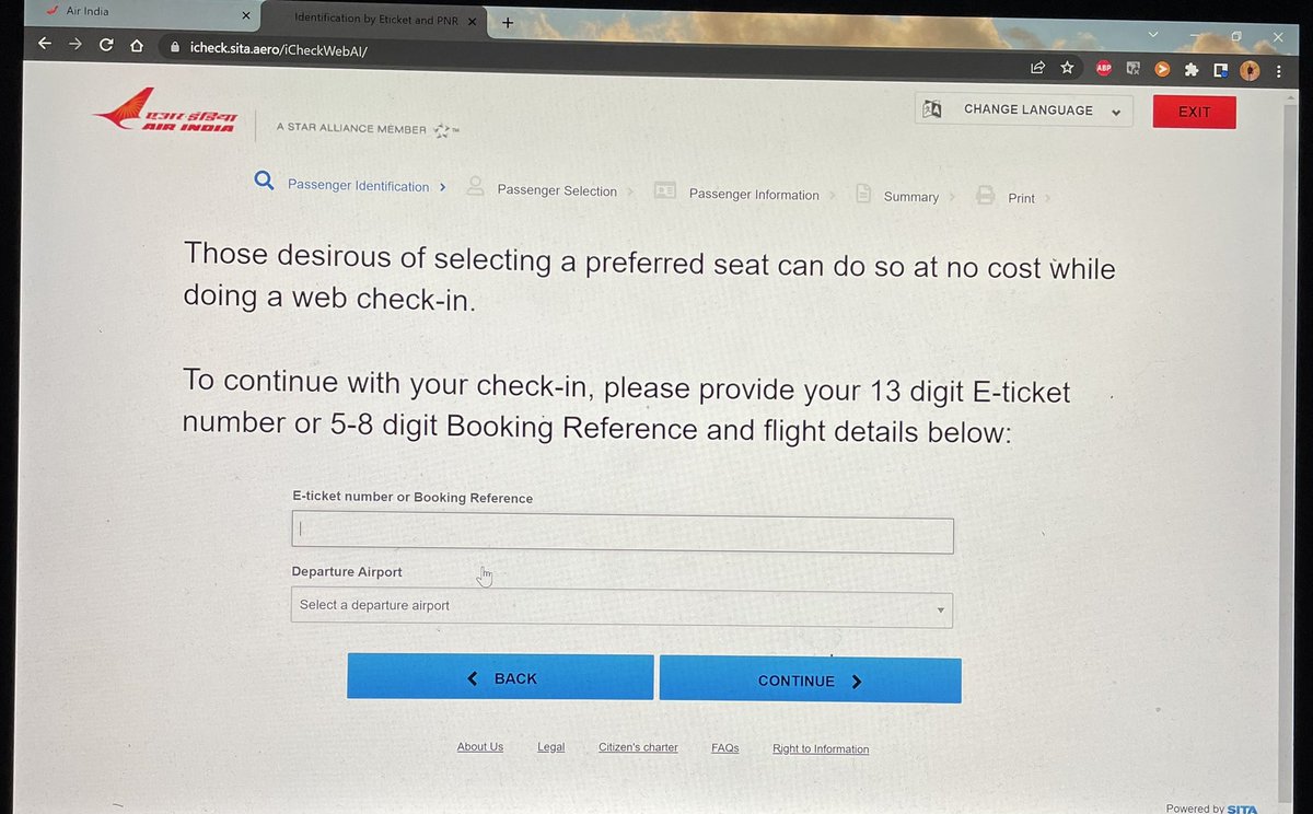 sudarshancm's tweet photo. @airindiain While your site says that we can book desired seats at no extra cost at check-in, it allots default seats even before we select it. If we edit it, it shows that all seats are booked. I called the customer care about this and was told that other seats are chargeable. https://t.co/M6UJNTlu2Q