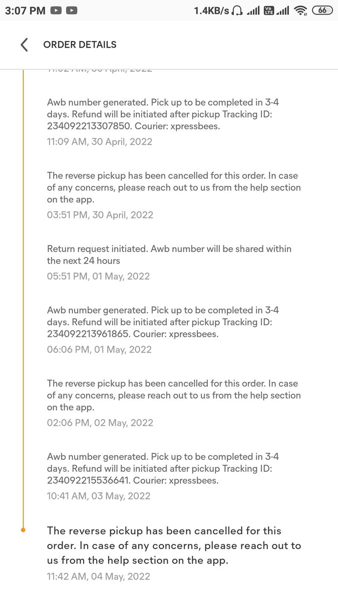 SNEHA_522's tweet photo. @Meesho_Official 
@meeshotech 
Meesho ...4 baar return cancel ho gaya hain. Kisi kaam ki ni hai customer service
Ganda saman bhejke...lootna hai to direct bol do https://t.co/PquCEa7Rn1