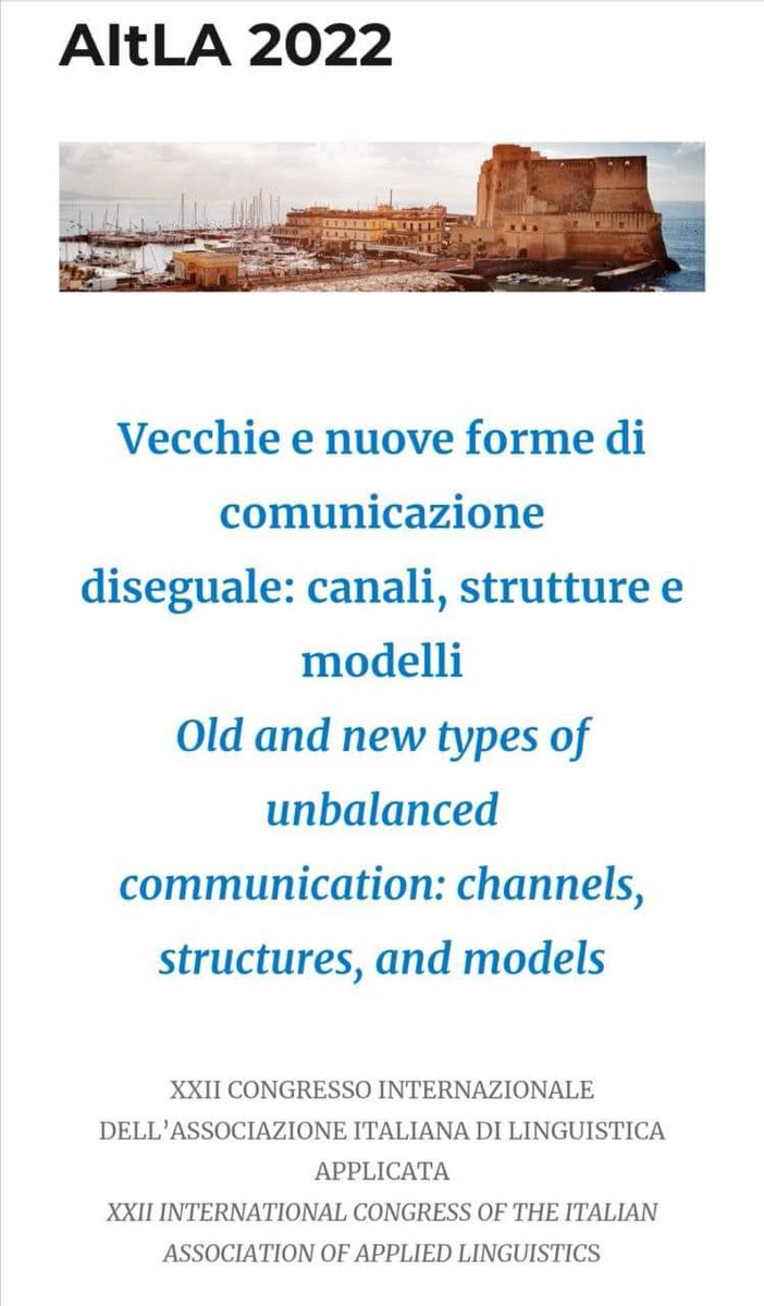 togreco's tweet photo. Il linguaggio giuridico favorisce la comunicazione tra eguali? E cosa può fare per facilitare rapporti fiduciari tra i cittadini?
Domani e dopodomani a #Napoli, al Congresso della società italiana di linguistica applicata (#aitla)
#democrazia #fiducia #uguaglianza #linguistica https://t.co/mhvi2g5t9v