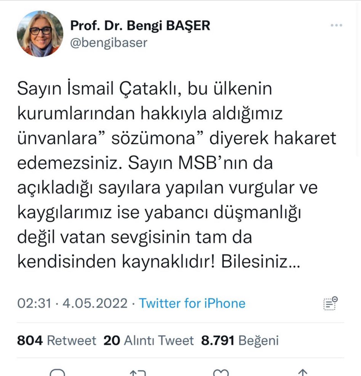 ismailcatakli's tweet image. +Son yalanını da söyleyeyim;
MSB’nin söylediği rakam
-İdlip 3.8 milyon
-Zeytindalı ve Fırat Kalkanı 1.2 milyon
-Barış Pınarı 300 bin
Yani Türkiye’de bulunan 3.7 milyon 
ile Türkiye’nin güvenli hale getirdiği bölgelerde yaşayan toplam nüfus o,
Kötü niyetli sözümona akademisyen!