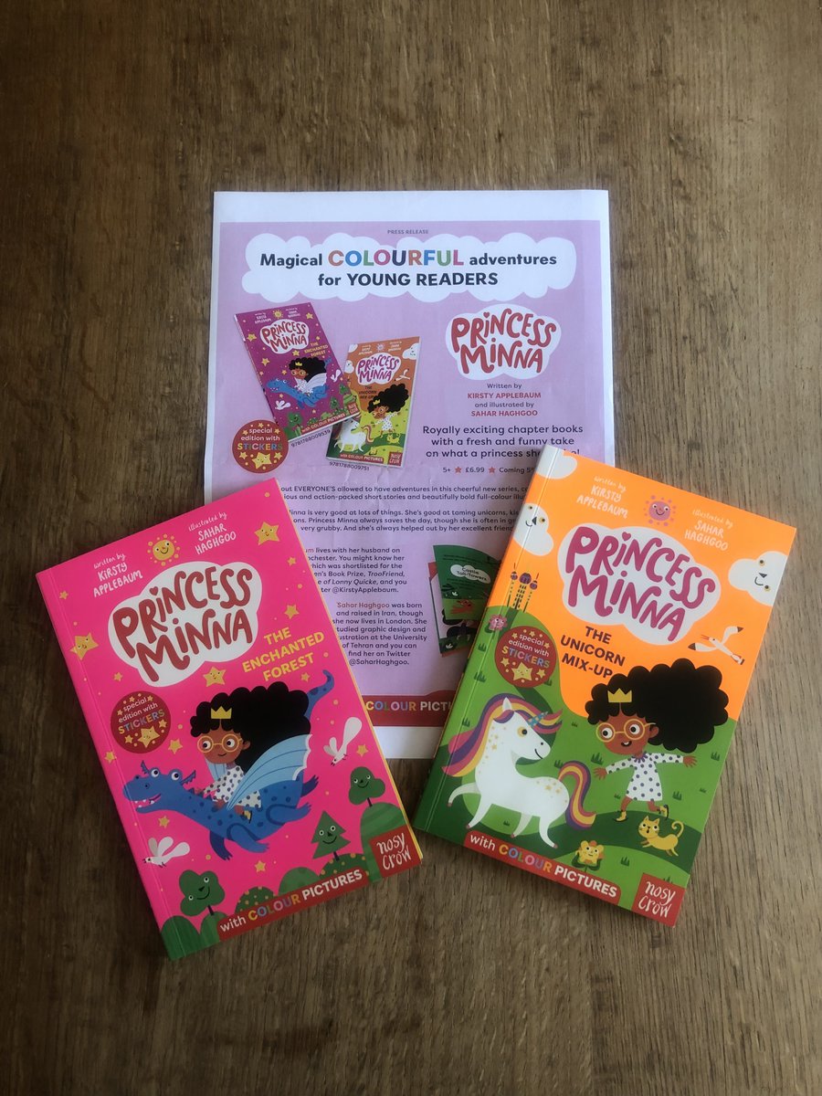 Oooh thank you for my early read, @KirstyApplebaum, @SaharHaghgoo & @NosyCrow! So colourful inside and out! Looking forward to my adventures with #PrincessMinna! 💫

Publishes TOMORROW!