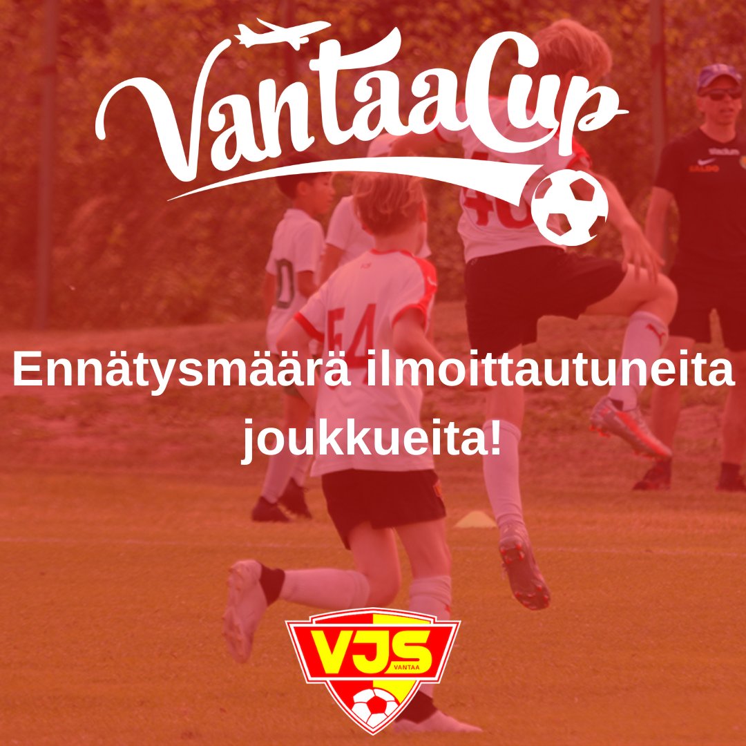 VantaaCupiin ennätysmäärä joukkueita!
Kutsusarjoissamme sekä avoimissa sarjoissa on vielä muutamia paikkoja jäljellä!
Käy nappaamassa omasi, sillä paikkoja on rajoitetusti!

Ilmoittaudu osoitteessa: vantaacup.fi
