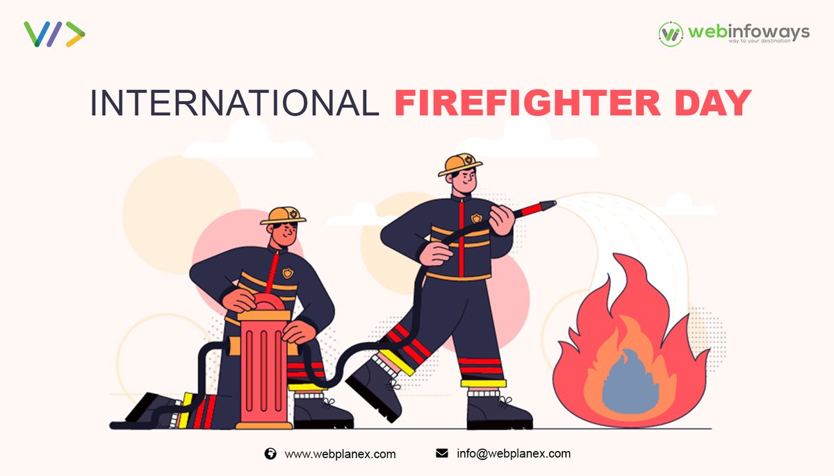 webplanex's tweet photo. International Firefighter’s Day (IFFD) is celebrated to seek the world’s attention and help them recognize and honour the sacrifices of firefighters.
#internationalfirefighterday #safety #fire #fighters #rescue #webplanexinfotech https://t.co/EMp8AZgJd0