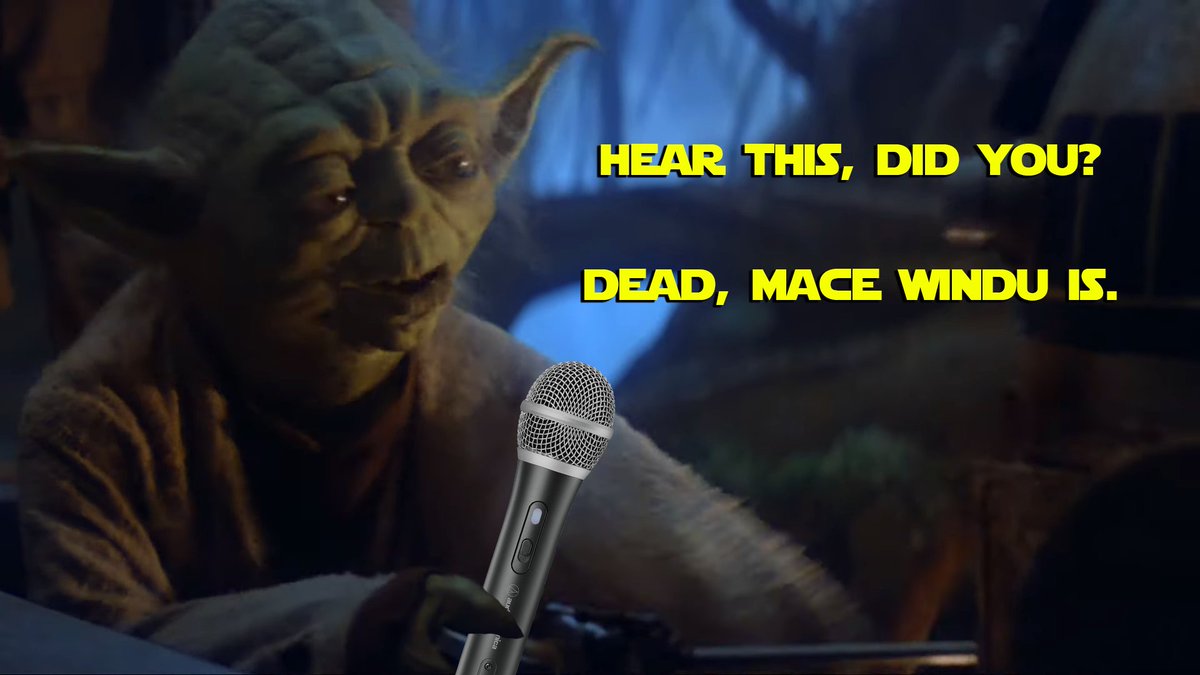KeatonPatti's tweet photo. oh fuck yoda's doing stand-up https://t.co/NuyuOSdhmA