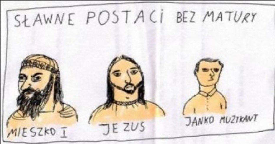 RobertBiedron's tweet photo. Maturzyści, powodzenia na maturze! A dla wątpiących w swoje siły, mam pocieszenie: #matura2022 https://t.co/znH4RZ5Aii