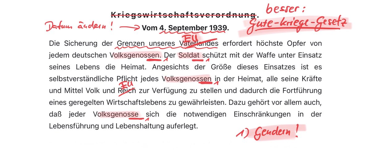 MathiasPriebe's tweet photo. #Priebshow liegt exklusiv die redigierte Fassung des Gesetzentwurfs zur Kriegssteuer vor.
Danke fürs Teilen!
#Satire #Kriegssteuer #Friedenstreiber https://t.co/SQL2FM58SA