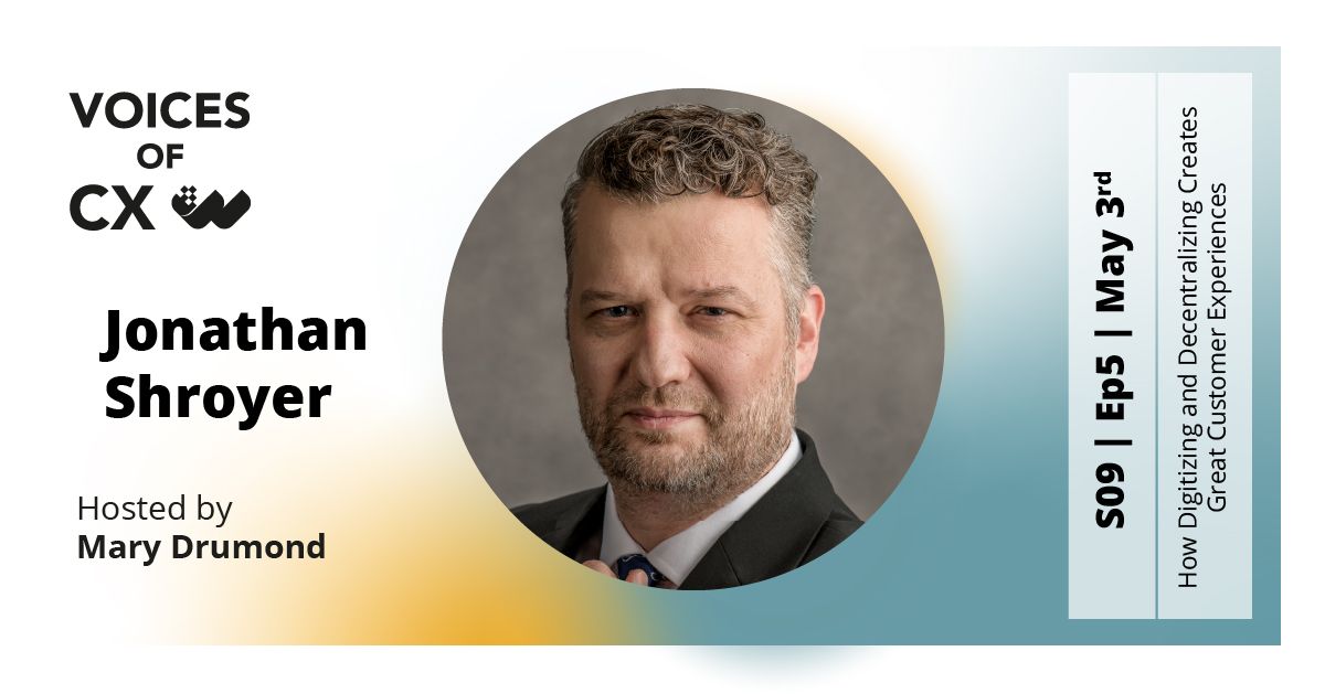 Jonathan Shroyer (@chiefcxofficer) on Twitter photo . <a href="/drumondmary/">Mary Drumond</a>'s Voices of #CX is a great #podcast
....One that I'm thrilled to have appeared on!
• What is the future of CX?
• What is the most important thing for companies?
• For customers?
Full episode here: bit.ly/3vXepCd
#imavoiceofcx #JonathanShroyer . <a href="/drumondmary/">Mary Drumond</a>'s Voices of #CX is a great #podcast
....One that I'm thrilled to have appeared on!
• What is the future of CX?
• What is the most important thing for companies?
• For customers?
Full episode here: bit.ly/3vXepCd
#imavoiceofcx #JonathanShroyer