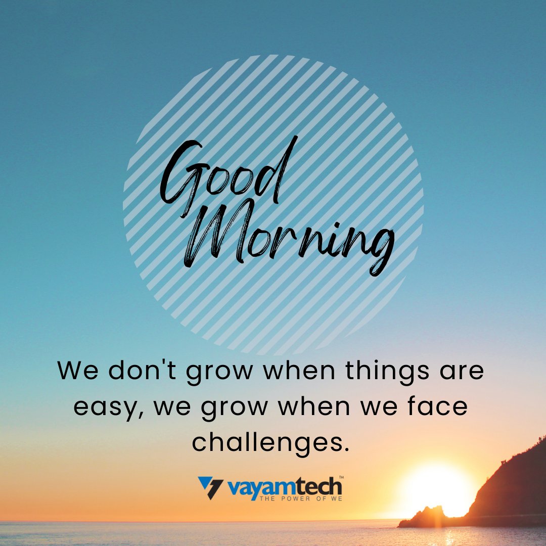 Vayamtech_'s tweet photo. We don't grow when things are easy, we grow when we face challenges.
#motivationalpost #motivationalquoteoftheday #goodmorning #motivational #sharingknowledge #positivevibes #business #inspiration #success #vayamtech #vayamcsc #vayampay https://t.co/kq8xn1B0jC