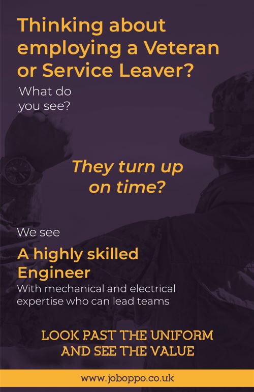 UKAUSVeteran's tweet image. “Veterans look smart, they’ll turn up on time, are well organised, loyal &amp;amp; you can save money on NI contributions by employing them.”🙄
Our partnered campaign with @clearchanneluk begins in ernest today &amp;amp; we encourage other Veterans and Service Leavers to help #ChangeTheNarrative