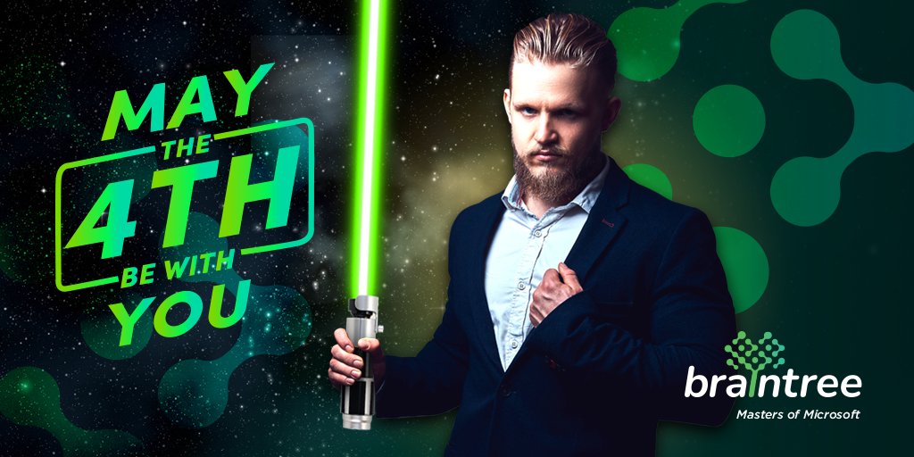 braintree_za's tweet photo. Wishing you a great #StarWarsDay
#WeAreBraintree #MastersOfMicrosoft #MayThe4thBeWithYou https://t.co/HhKSqDNpOq