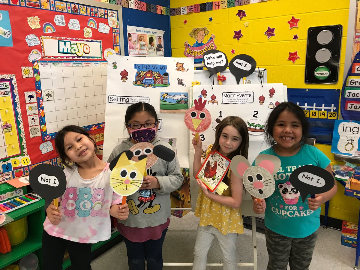 dmcdowell68's tweet photo. #HBStrong Mrs. Eaton’s Kindergarteners loved reading The Little Red Hen and making puppets and a story board. https://t.co/w3csWxPXa4