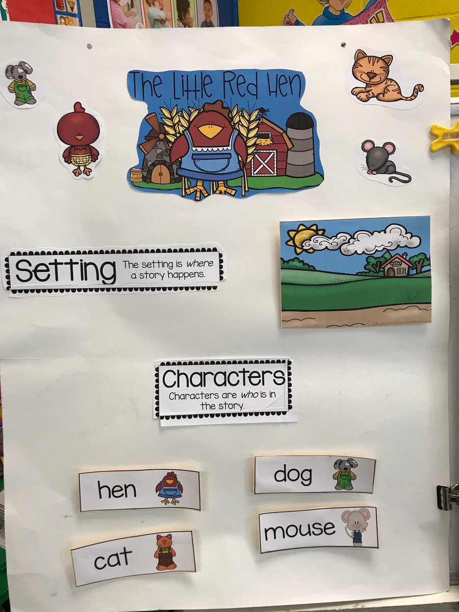 #HBStrong Mrs. Eaton’s Kindergarteners loved reading The Little Red Hen and making puppets and a story board.
