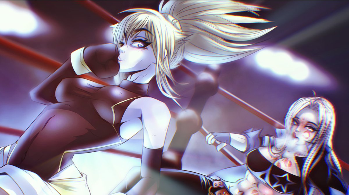 daja_gia's tweet photo. Commission for @storyteller212 & @KillerKrystal64 🥊❤️🔥✨
My first time drawing anime girls, so I hope it looks ok XD
Thank you so much for commission me! 🥊✨
#RebeccaBlackburn #KrystalAnderson #anime #animegirls #sexy #boxing #boxring #knockout #kisses #Commission #bigboobs https://t.co/BOGOg8NhYu