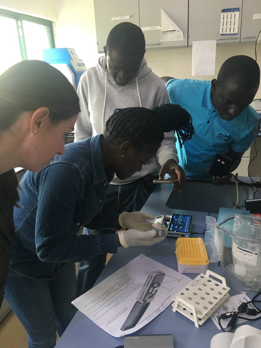 Loeffler_News's tweet photo. Successful hands-on nanopore sequencing training workshop facilitated by @Loeffler_news at our partner institution @nvrivom, Nigeria, led to NVRI’s first full genomes of #SARS-CoV-2 – congratulations to the team!
#onehealth #Mk1C #ONT #NCDC https://t.co/RnBXfxIuQb