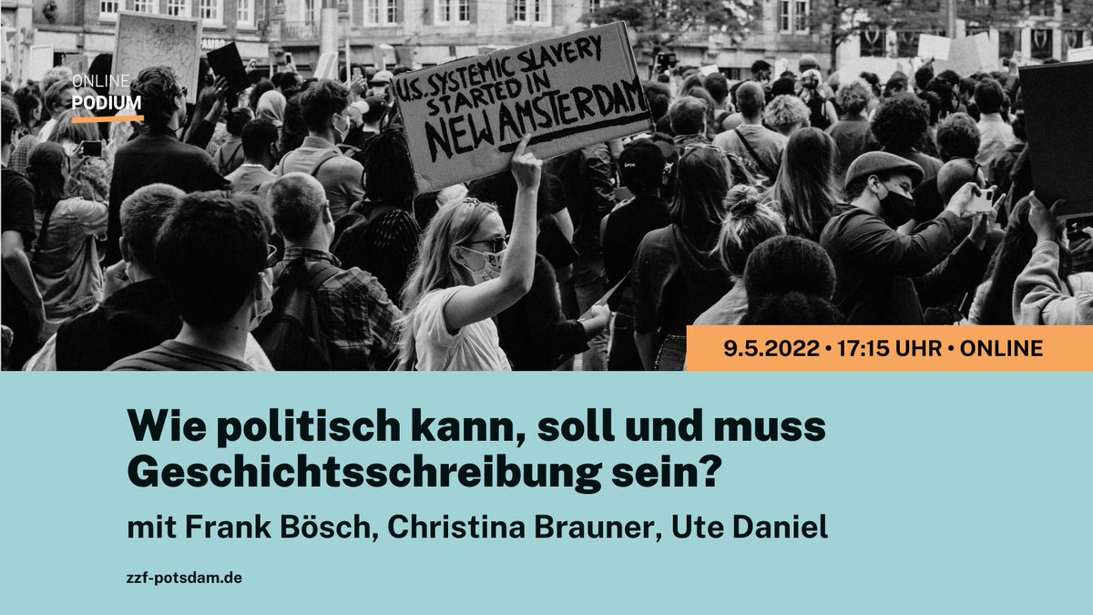 Wie politisch kann, soll und muss Geschichtsschreibung sein? Darüber sprechen wir am 9.5. ab 17:15 Uhr in der Reihe »Geschichtliche Grundlagen«.
Infos und Zoom-Link: bit.ly/3KIo7Of