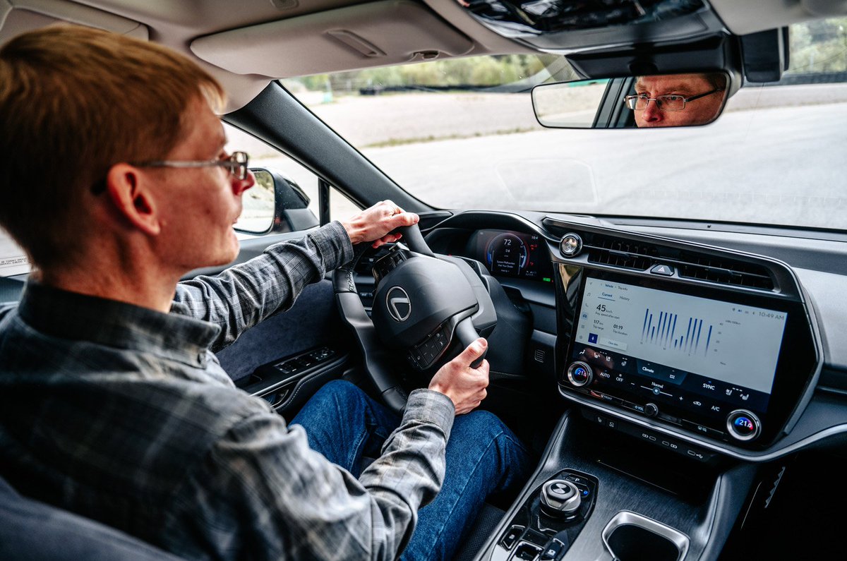 whatcar's tweet photo. First Drive: It was only revealed a couple of weeks ago and we've already driven Lexus’s new RZ 450e 👀

Could it be the #electriccar to buy this year? We decide https://t.co/dkce5rxYFr https://t.co/qdP3XZnSju