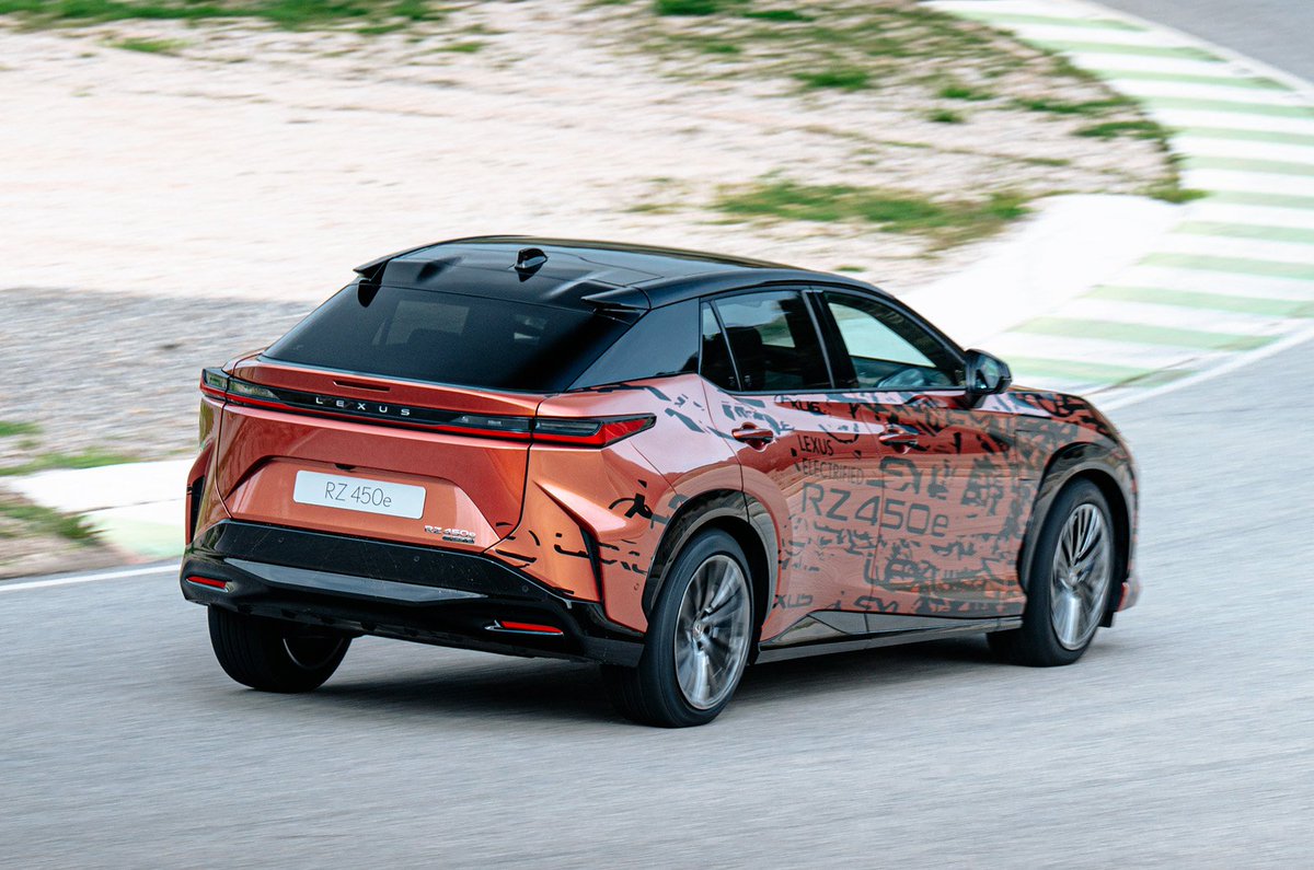 whatcar's tweet photo. First Drive: It was only revealed a couple of weeks ago and we've already driven Lexus’s new RZ 450e 👀

Could it be the #electriccar to buy this year? We decide https://t.co/dkce5rxYFr https://t.co/qdP3XZnSju