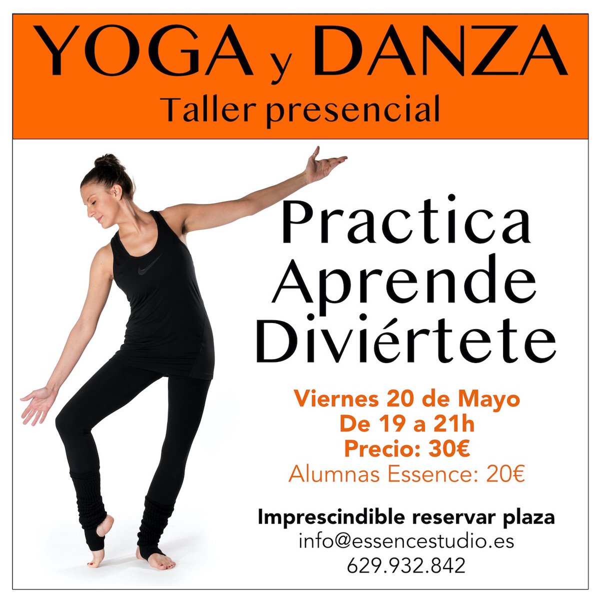 EssenceStudioMD's tweet photo. NOS GUSTA APRENDER Y PRACTICAR YOGA. NOS GUSTA BAILAR Y DIVERTIRNOS. En este Taller fundimos estos dos conceptos, para que pases 2 horas muy agradables practicando, aprendiendo y sonriendo.
@EssenceStudioMD @TinadelaRua #yoga #expresioncorporal #danza #wellness https://t.co/5Bqv5JmEqx