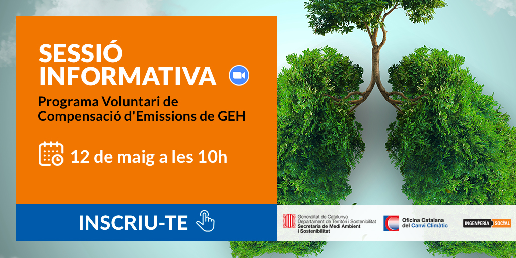IngeniaSocial's tweet photo. 📣 Últims dies per a inscriure't en la sessió informativa del Programa Voluntari de Compensació de Gasos Efecte Hivernacle promogut per @gencat
📅 12 de maig a les 10h
💻 Format virtual
👉 Inscriu-te: https://t.co/3AIe5uZBqR
#CO2mpensacions #CanviClimàtic #GEH #OCCC https://t.co/XBFUw0887h