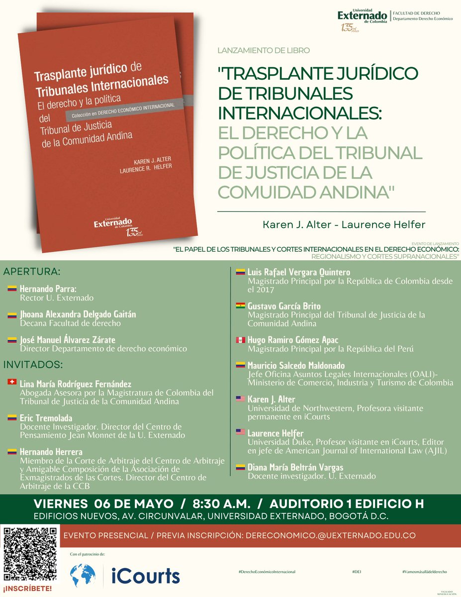 LRodriguezfe's tweet photo. Los invitamos a participar de este gran evento:
 
🗓Fecha:  6 de mayo 2022

⏰Hora: 8:30 a.m 

☑️Modalidad: Online y presencial
 
Más información:  https://t.co/BUkIlYfpWj 

Inscripciones: https://t.co/TSMQrLjHXp
Más información: dereconomico@uexternado.edu.co https://t.co/MuF7OvtBoM