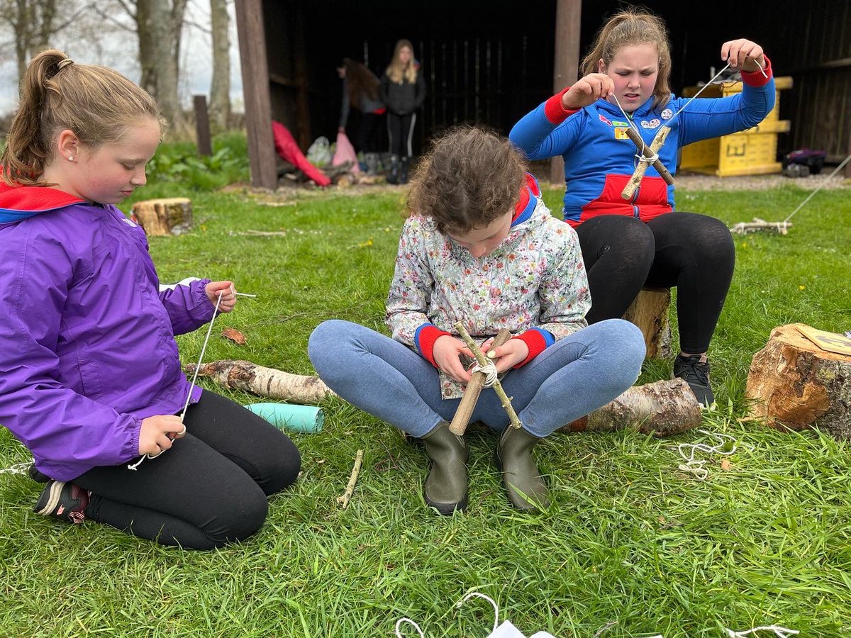 GGuidingAngus's tweet photo. Guides throughout the county had a great time learning about camp skills on Sunday 🏕. They practiced skills such as fire lighting, tent pitching and backwoods cooking. 🔥⛺️ https://t.co/yBQU6fBC9h