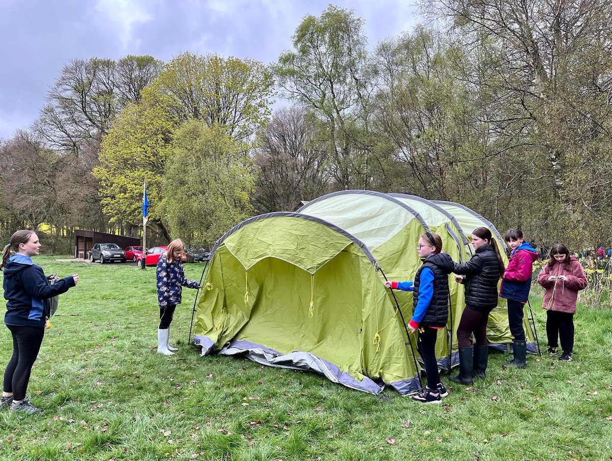 GGuidingAngus's tweet photo. Guides throughout the county had a great time learning about camp skills on Sunday 🏕. They practiced skills such as fire lighting, tent pitching and backwoods cooking. 🔥⛺️ https://t.co/yBQU6fBC9h
