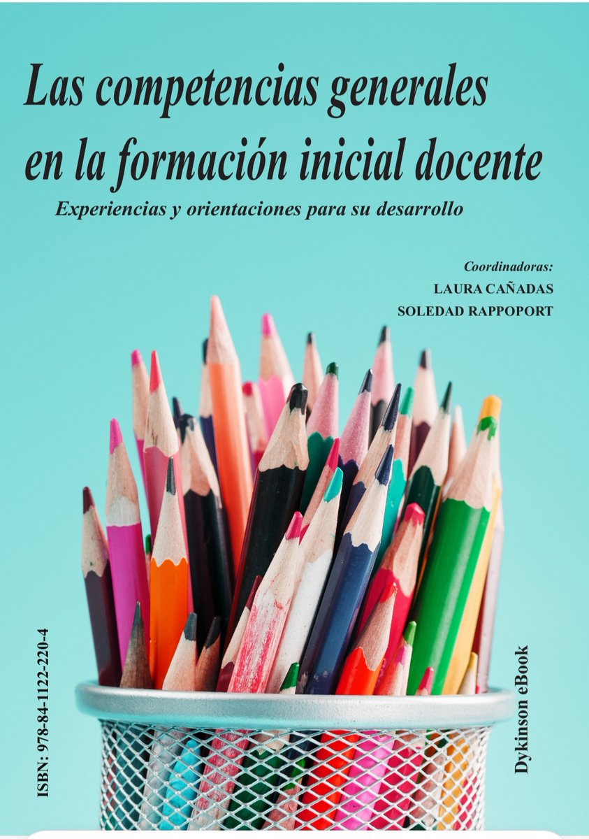 Nueva publicación coordinada junto a <a href="/EduSolerap/">Soledad Rappoport</a> en <a href="/dykinsonlibros/">Librería - Editorial Dykinson 📚</a> . 

Las competencias generales en la formación inicial docente. Experiencias y orientaciones para su desarrollo. 

Acceso gratuito al libro completo 👉dykinson.com/libros/las-com…

El libro cuenta con 9 capítulos 👇