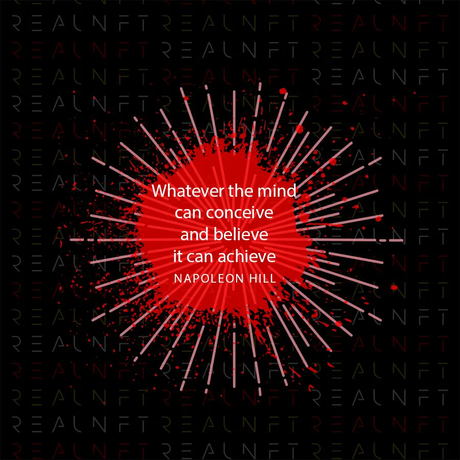 REALNFTNZ's tweet photo. "Whatever the mind can #conceive and #believe it can #achieve" Napoleon Hill

#crypto #investment #sound #tickets #events #wallet #artist #marketing #pr #distribution #design #development #blockchain #technology #graphicdesign #art #creative #web3 #dapp #decentralised #finance https://t.co/vQNKs1dPdj