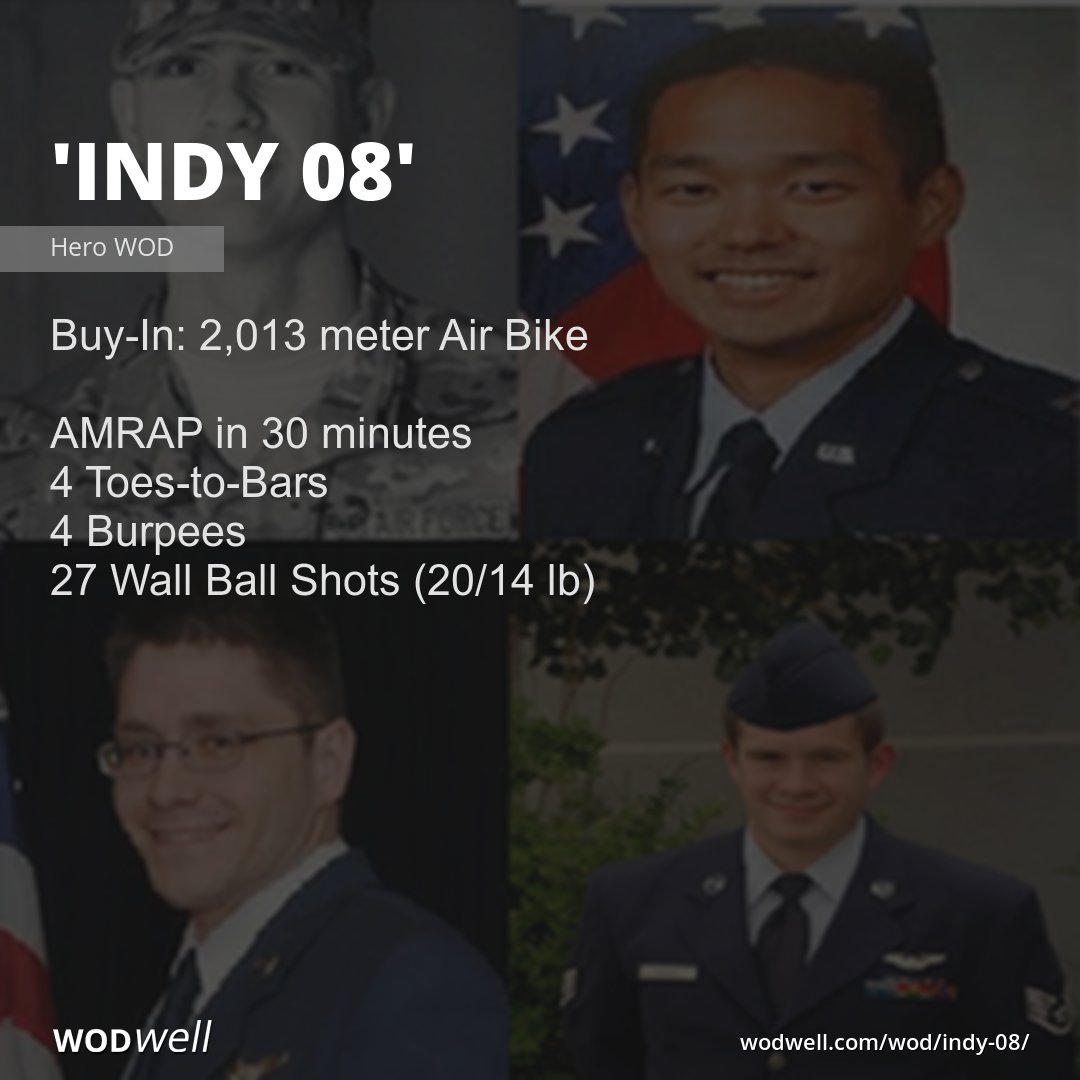 wodwell's tweet photo. Dedicated to the four crew members on board the MC-12W, tail number 09-0676 aircraft that crashed while on a combat intelligence, surveillance, and reconnaissance (ISR) mission on April 27, 2013: https://t.co/s5IDNg6peU
#herowod #heroworkout #memorialwod https://t.co/qr17gf35Pl