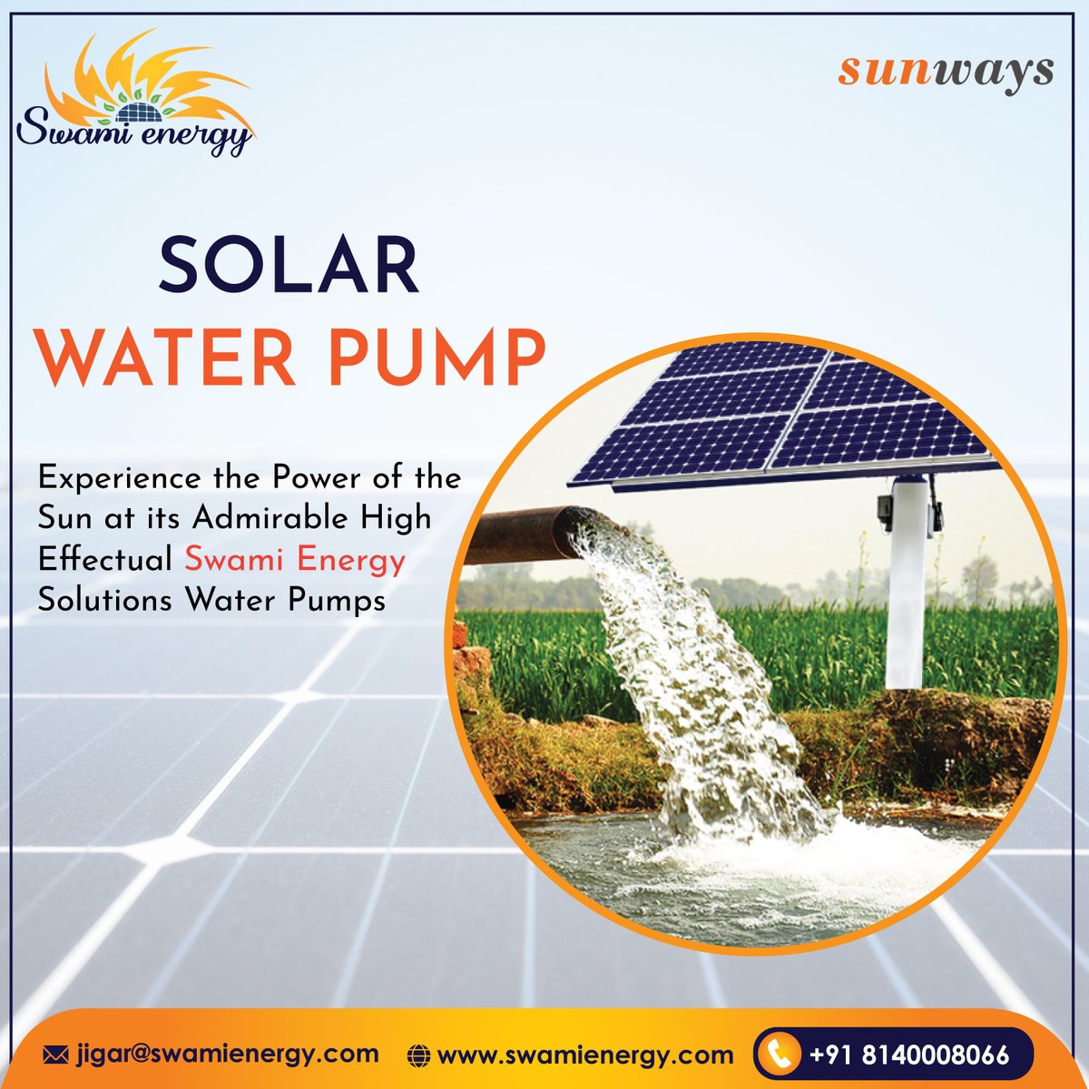 swamienergy's tweet image. Reduce electricity bills with #solarwaterpumpingsystem

Experience the power of the sun at its admirable high effectual #SwamiEnergy #SolarWaterPumps

🌐 swamienergy.com/services/solar…

#solarpump #solarpumpprice #solarwaterpumpprice #waterPump #renewableenergy #greenenrgy