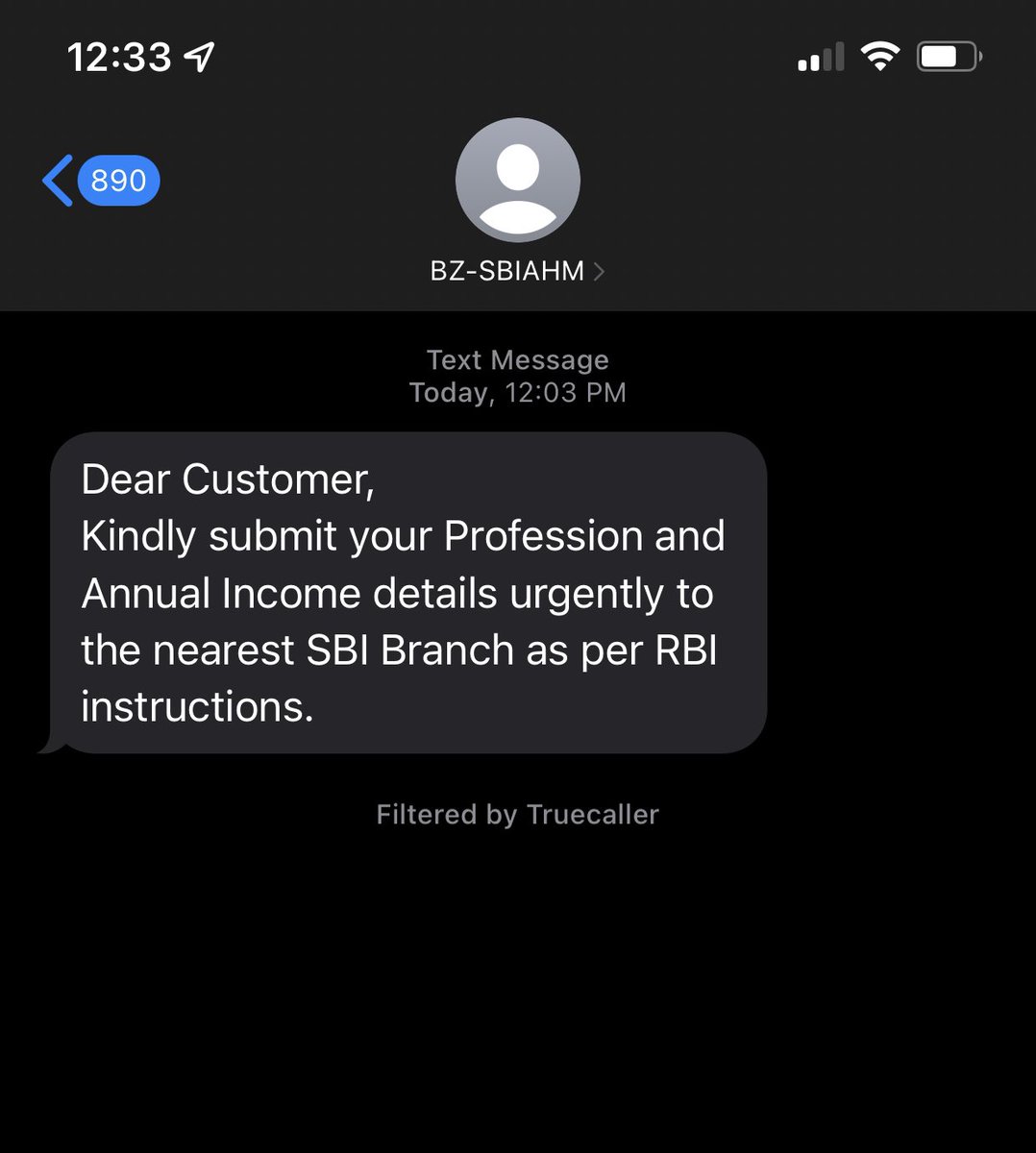 vikasmaurya253's tweet photo. @TheOfficialSBI @Mrs_Raavan_ Got the same msg today what should i do @TheOfficialSBI https://t.co/R4pLQjKdJM