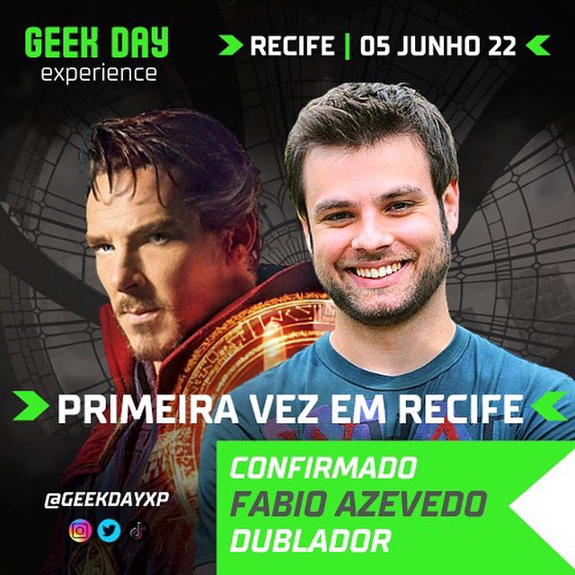 GeekDayXP's tweet photo. O ator e dublador Fábio Azevedo estará em Recife pela primeira vez e é o terceiro nome confirmado no Geek Day Experience. 💚

05 de Junho em Recife! - Ingressos e Fotos já a venda na bio do evento!

#gdxp22 #geekdayexperience #recife #geekrecife #recife #marvel @eusouofabio https://t.co/SR7fJfsQn1