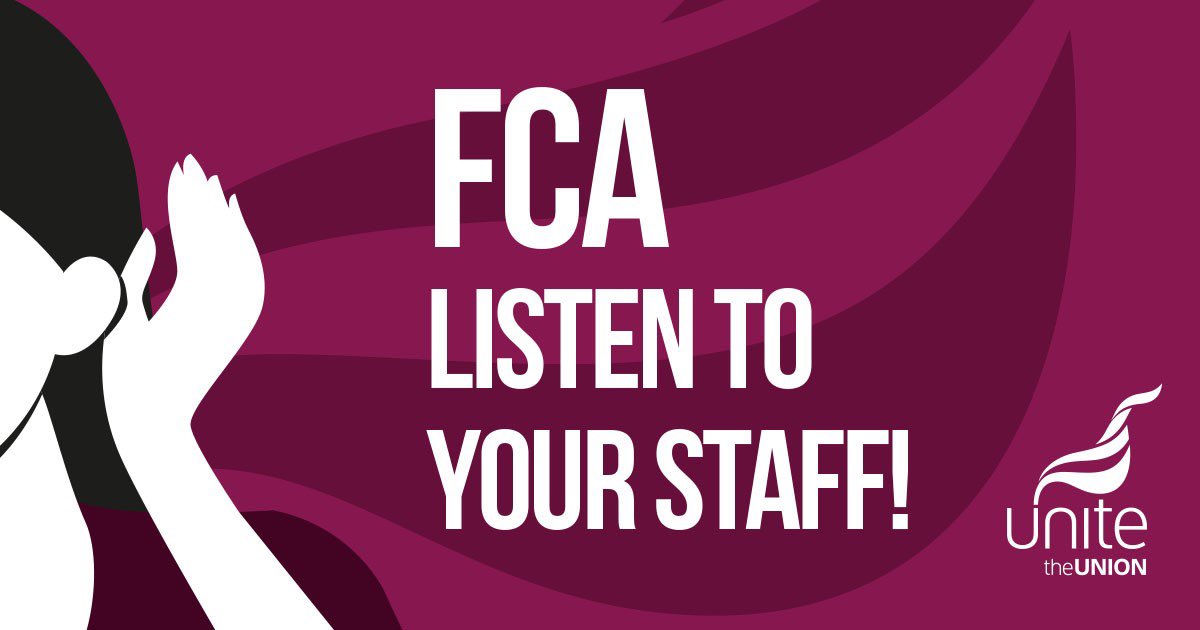 uniteinaxa's tweet photo. Solidarity with staff striking today #FCAStrike @Unite_Finance https://t.co/OhjMiwUBQN