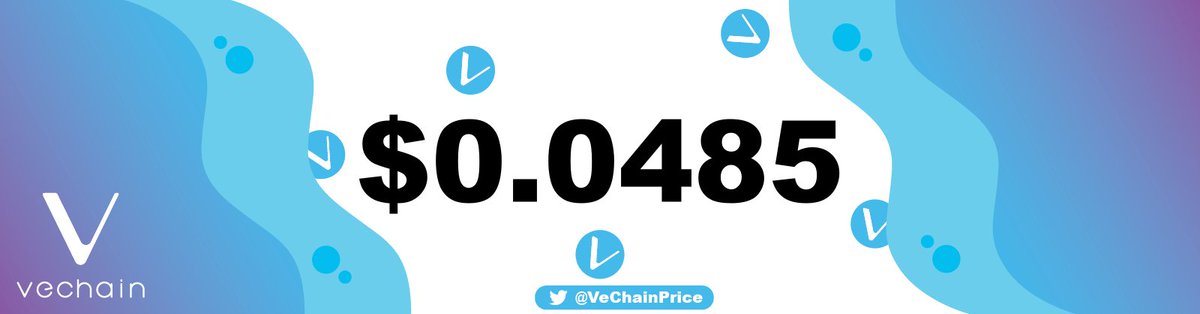 VeChainPrice's tweet image. #VeChain #VeFam $vet price: $ 0.04845001 📈