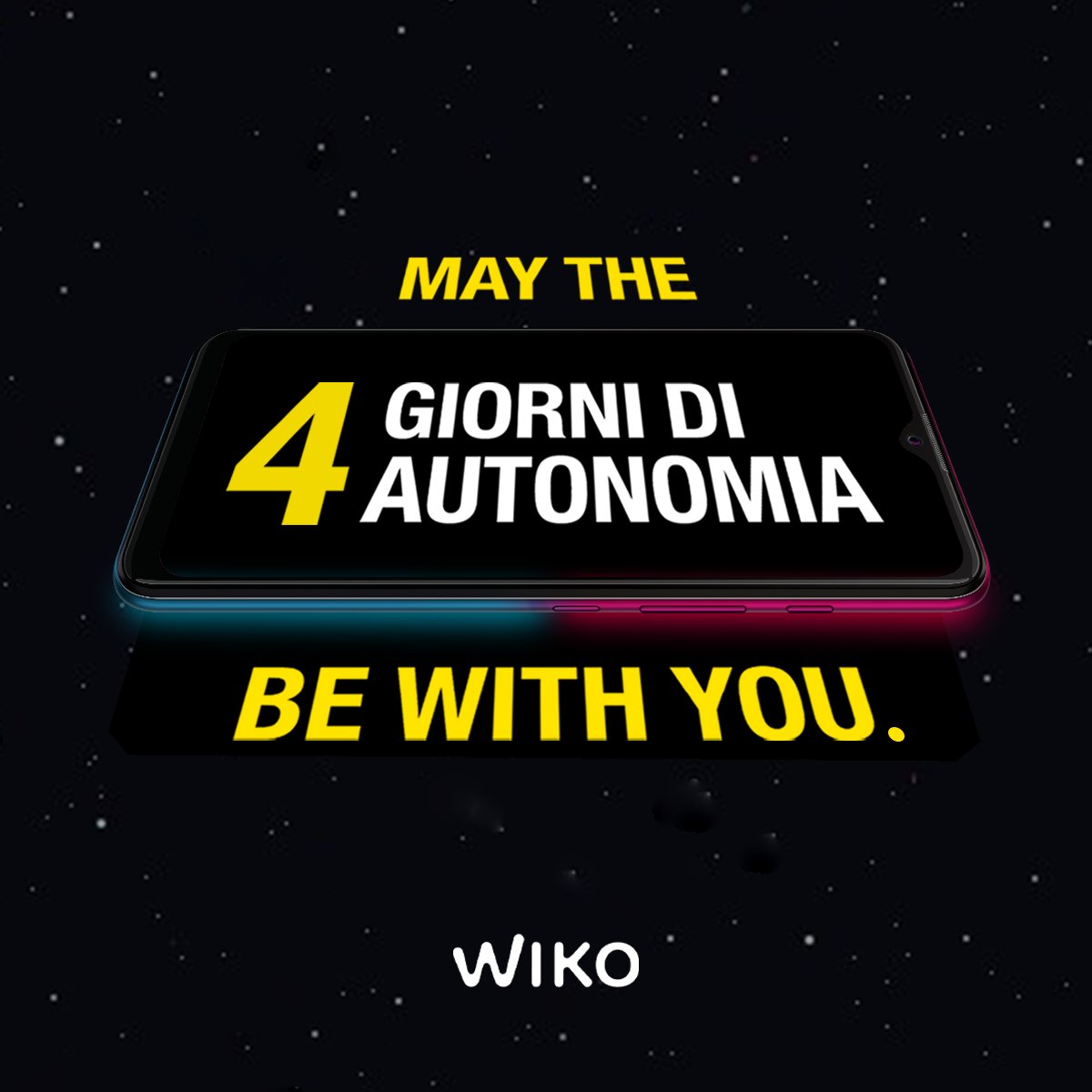 "CHE LA CARICA SIA CON TE" ⚡

#Wiko #LetsPowerUp #MayTheFourth #maythe4thbewithyou #maytheforce